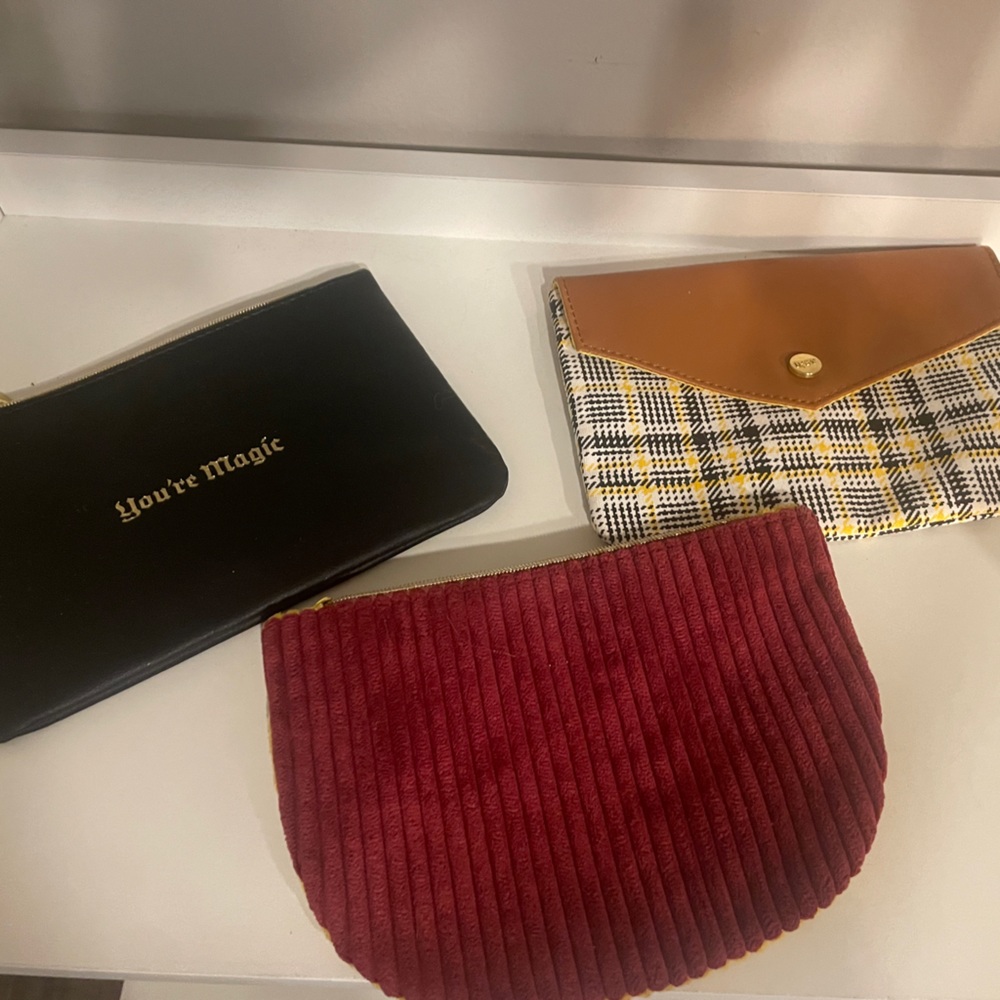 Three Cosmetic bags
